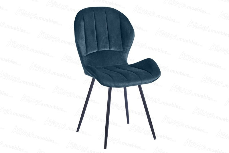 Conjunto de 4 sillas Pablo Alborán en tela azul 🎶💙