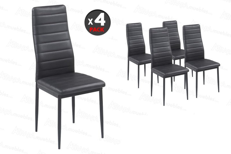 🌟 Pack de 4 sillas “Summer Walker” 🖤