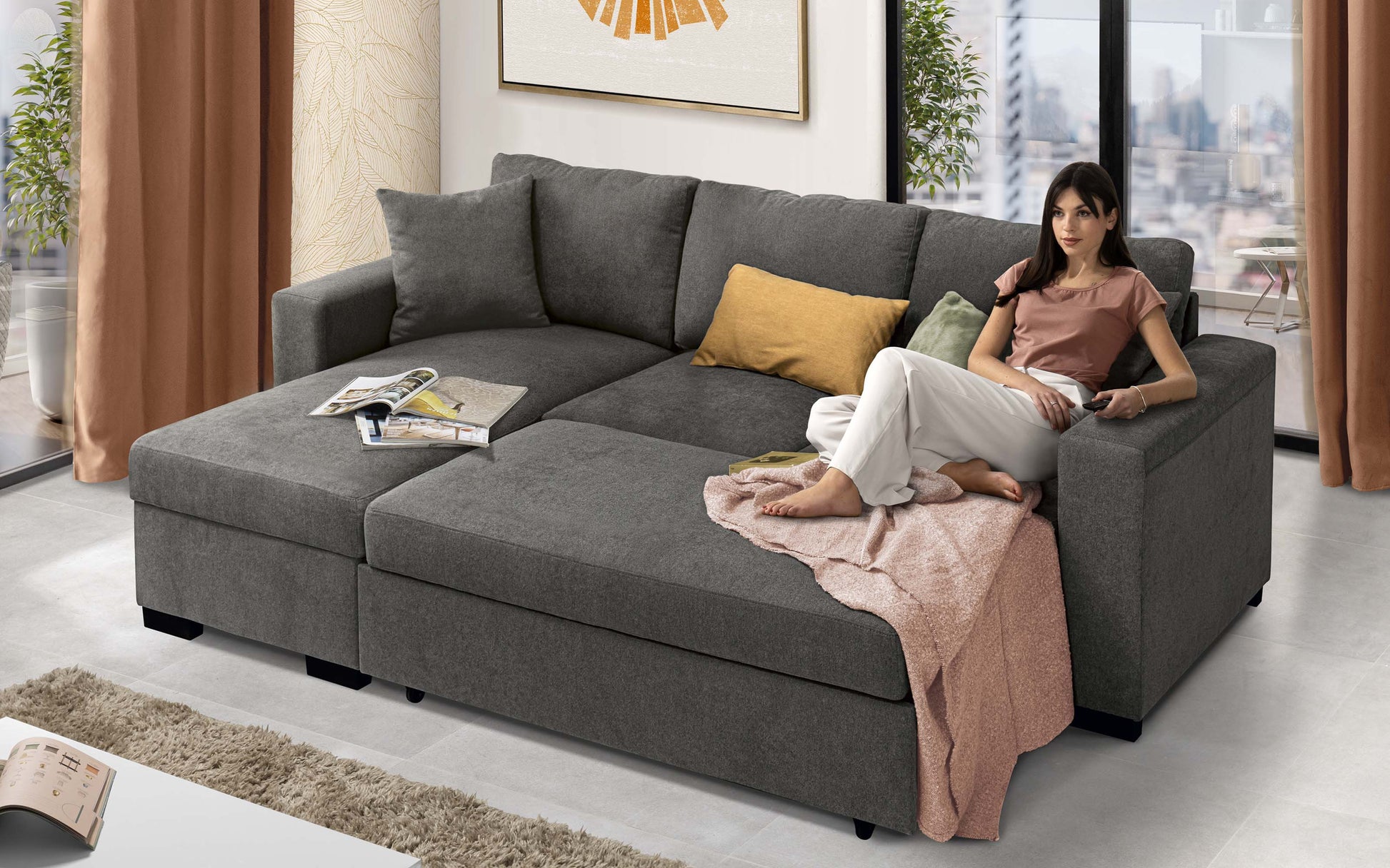 Sofá cama City 231 cm