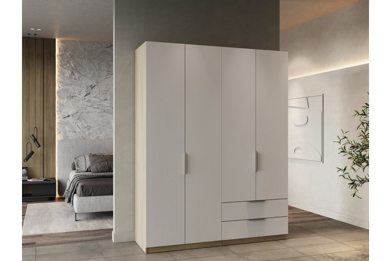 Armario 4 Puertas y 2 Cajones WORLD – Roble
