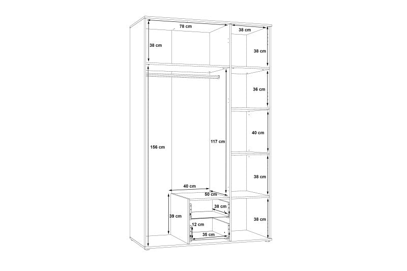 Armario CARLOTA con Espejo