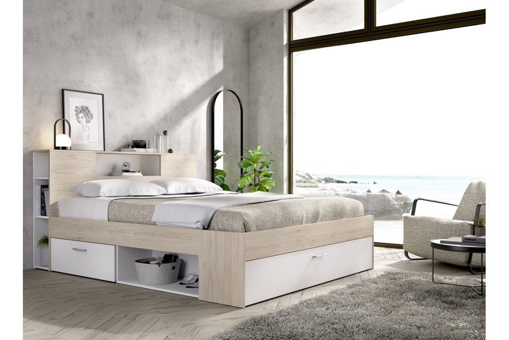 Cama compacta MERCEDES 150 Natural/Blanco