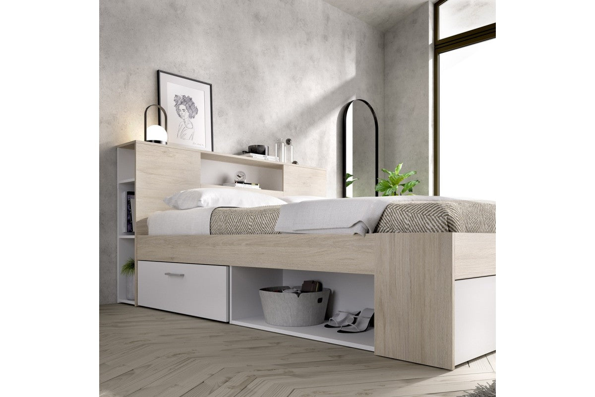 Cama compacta MERCEDES 150 Natural/Blanco
