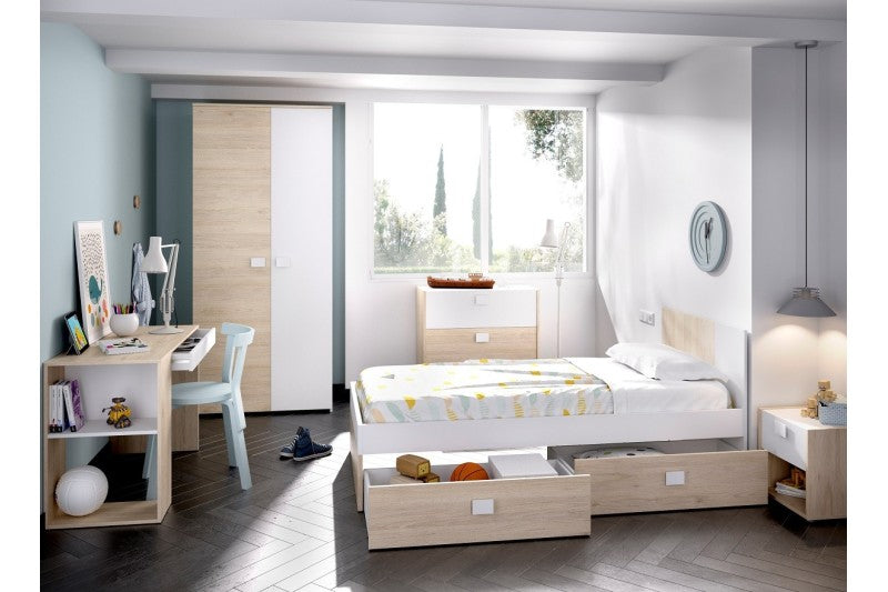 🛏️ Cama Individual SELVANA 90x190 🌿✨