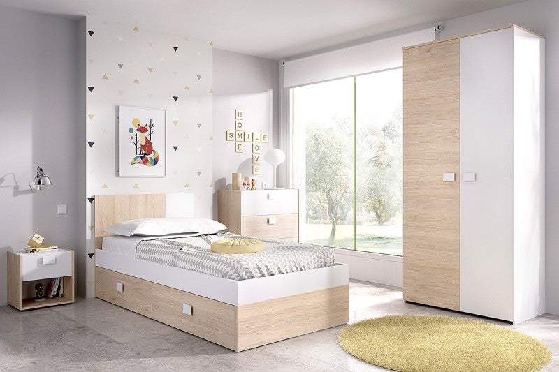 🛏️ Cama Individual SELVANA 90x190 🌿✨
