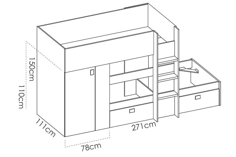 🛏️🌿 Cama Tren Juvenil KALMA