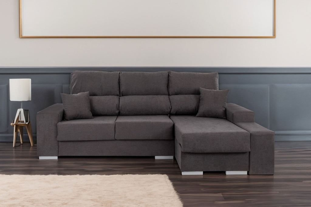 Chaiselongue ESTRELLA gris o azul 260 CM