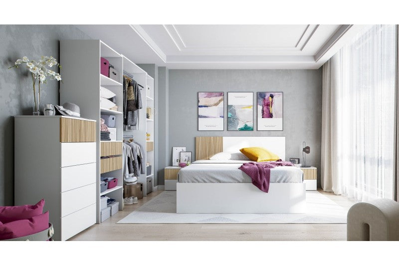 Dormitorio matrimonio ISABEL Natur y Blanco Artik