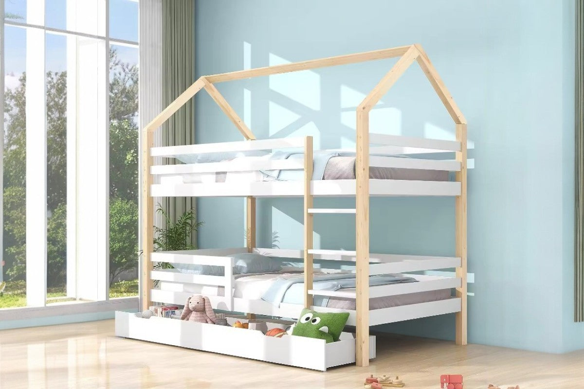 🛏️✨ Litera Infantil SKÖG con Cajón