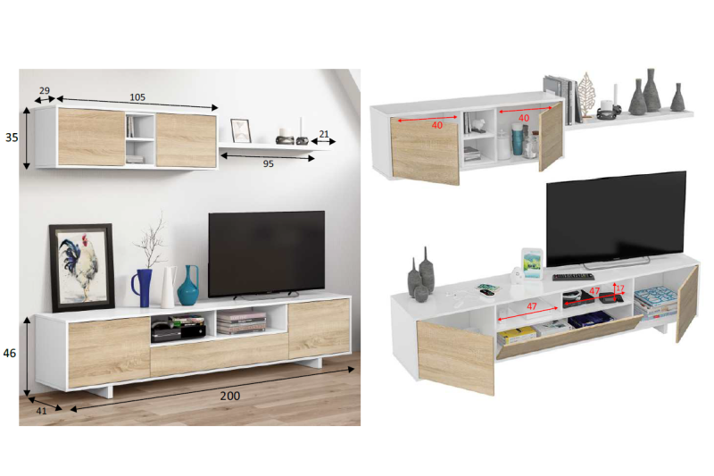 ✨ Mueble de Salón Modular MONZA