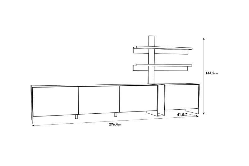 Mueble de Salón Modular M’BAREK 🤍🪨