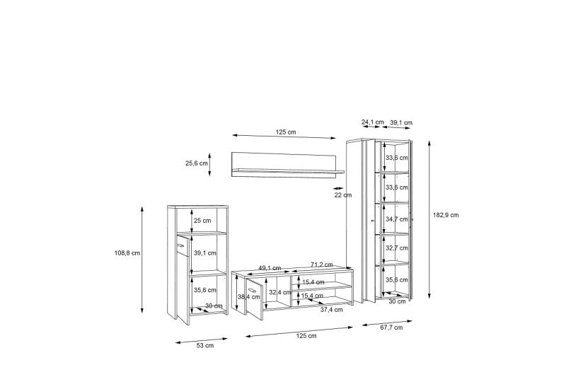 🛋️ Mueble de Salón IFRANE con LED