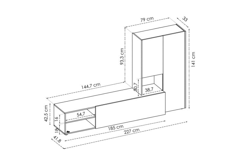 Mueble de Salón TV OUKAÏMEDEN 🏞️✨