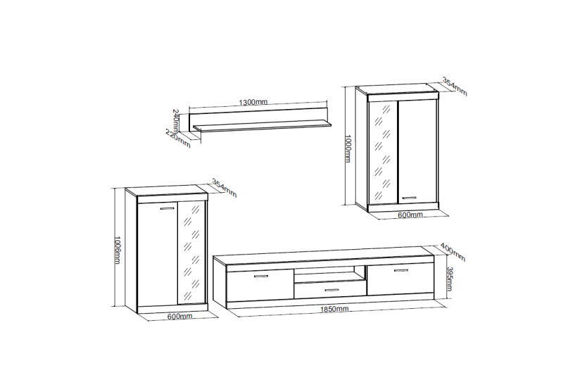 Mueble de Salón Modular TINHINAN 🏠✨