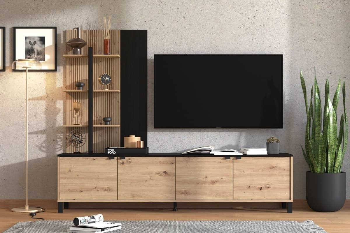 Mueble de Salón TV ELYON ✨🖤