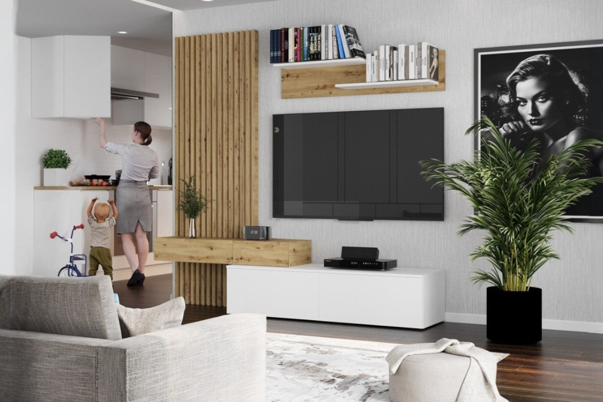 Mueble de Salón TV KHALIFA Blanco🌿✨