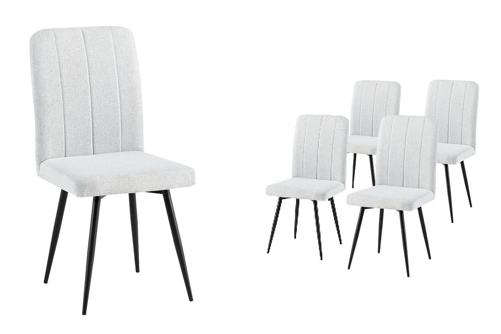 Set de 4 sillas Malu en gris claro🪑🌫️