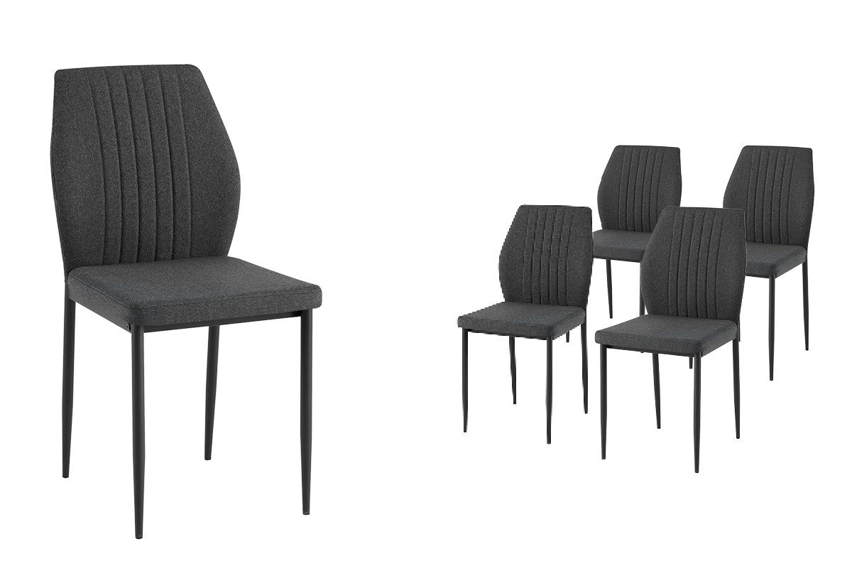 Sillas The Weeknd en Gris Oscuro – Pack de 4 ✨