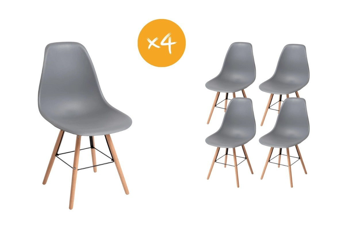 ✨ Pack de 4 Sillas “Rihanna” gris ✨