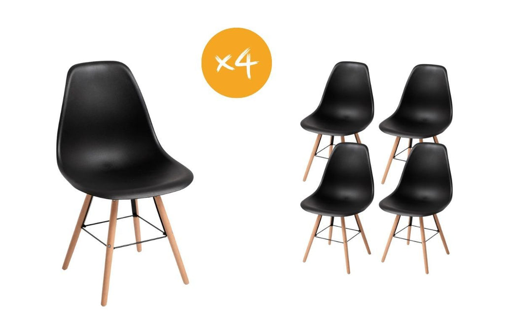 🔥 Pack de 4 Sillas “Rihanna” 🖤