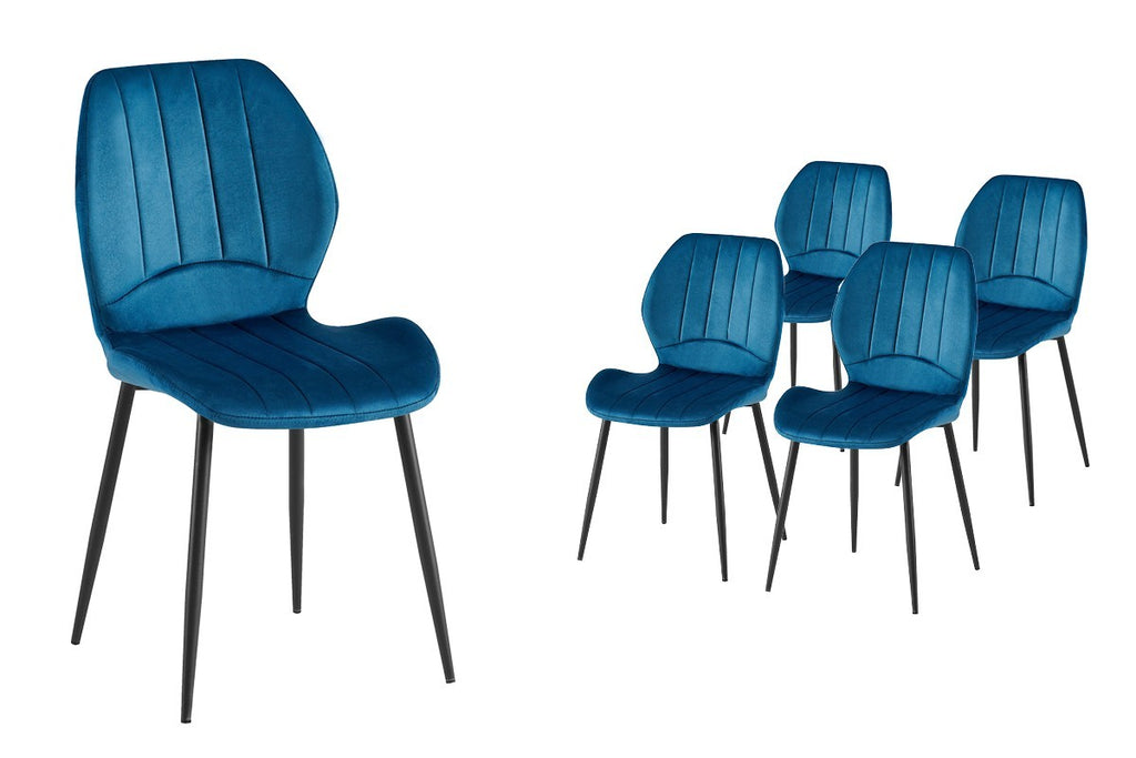 Conjunto de 4 sillas Leiva tapizadas en azul intenso💙✨