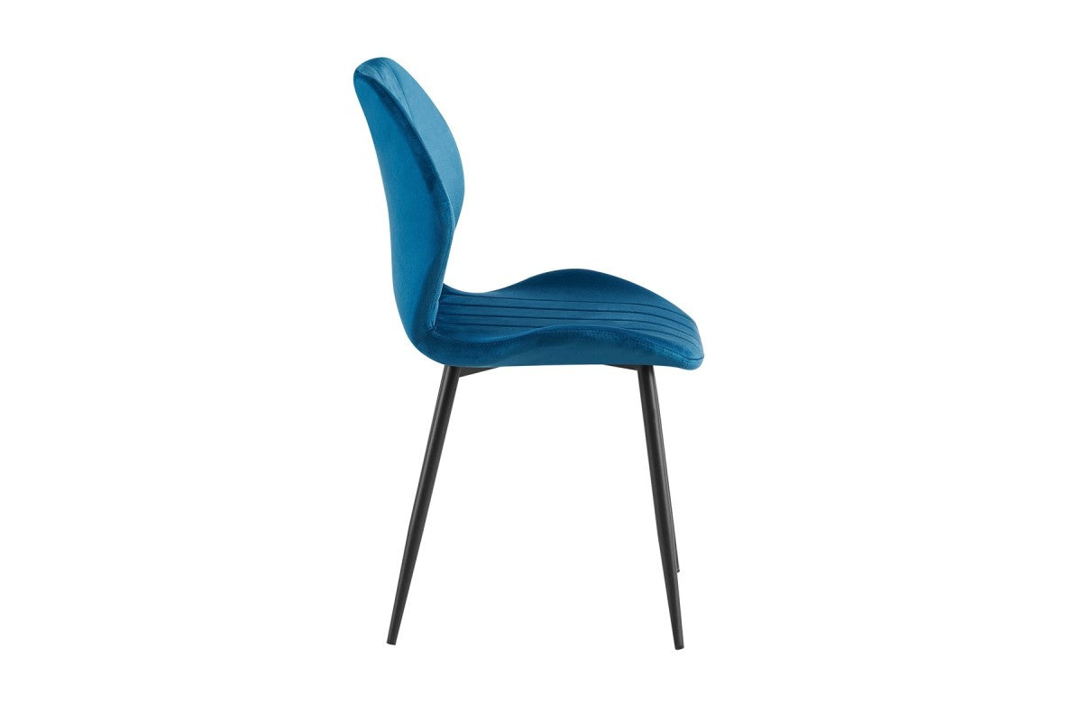 Conjunto de 4 sillas Leiva tapizadas en azul intenso💙✨