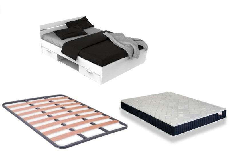 🌟 Pack BOHEMIA + Somier BASIC + Colchón QUEVEDO 135x190 cm
