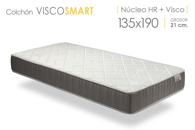 Pack AHORRO Dormitorio SEVILLA + Somier con patas + Colchón Viscoelastico SMART 135x190