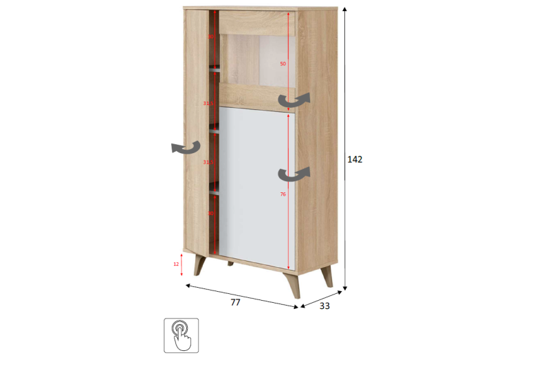 🛋️ Pack Salón TV + Vitrina TAMAZI 🌍✨