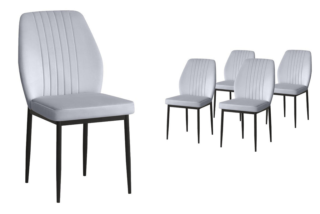 Set de 4 sillas Rozalén en gris claro ✨🪑