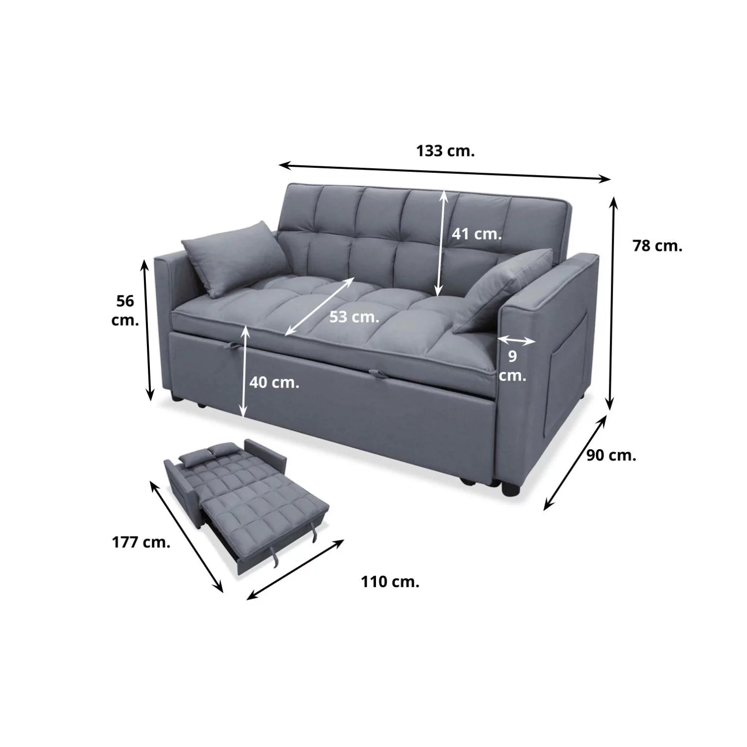 Sofá cama extraíble BELLA