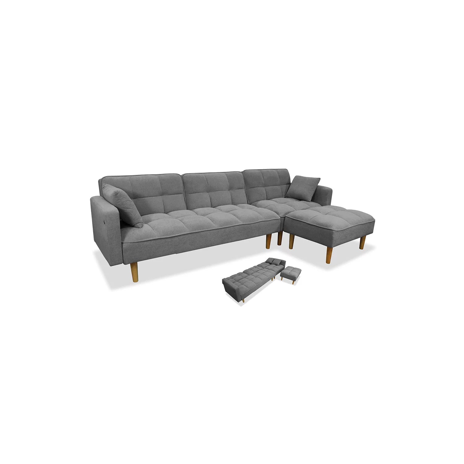 Sofá Chaise Longue Cama MAITE 274 cm