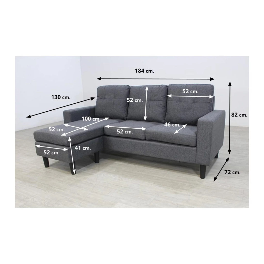 Sofá Chaise Longue BERTA 184 cm