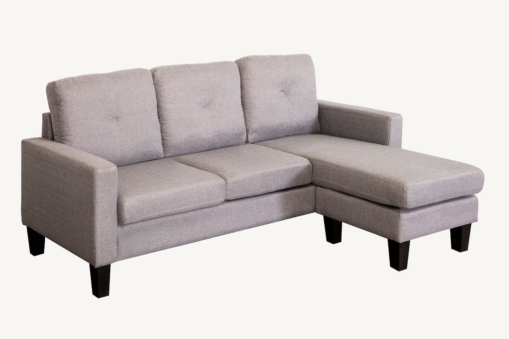 Sofá Chaise Longue LOLA Gris 181 CM