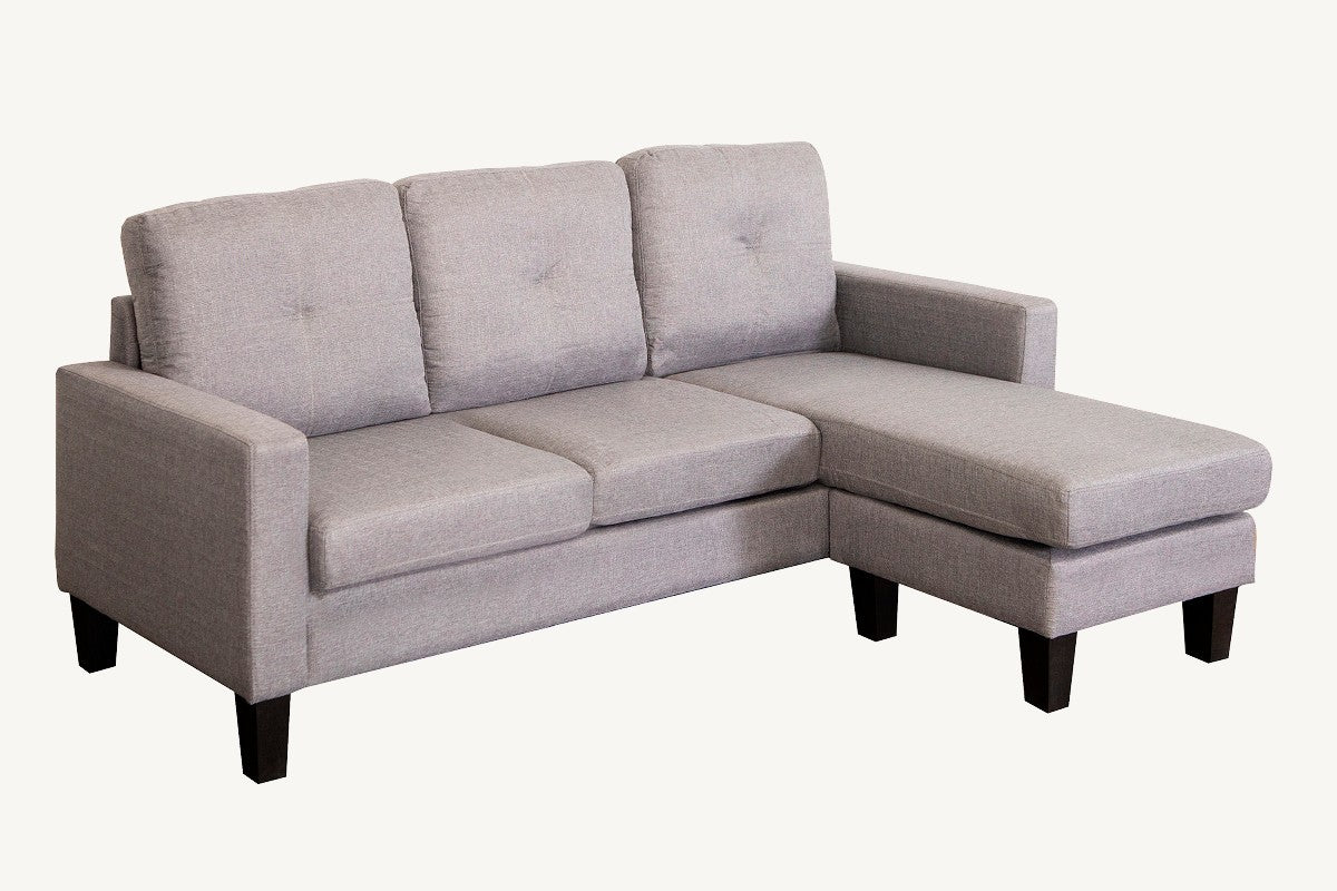 Sofá Chaise Longue LOLA Gris 181 CM